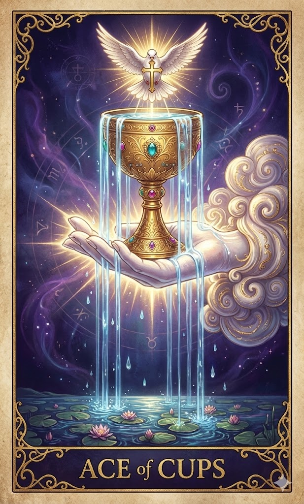 Ace of Cups Tarot Card Meaning - Upright, Reversed & Love | TarotCards.best